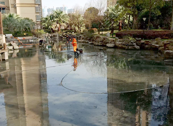 睢县景观池淤泥清理